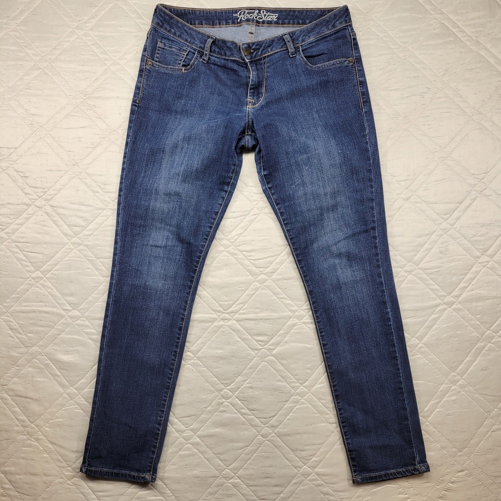 Old Navy the Rock Star blue jeans size 14‎ Reg